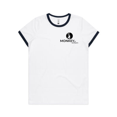 Womens White/ Black T-Shirt Thumbnail